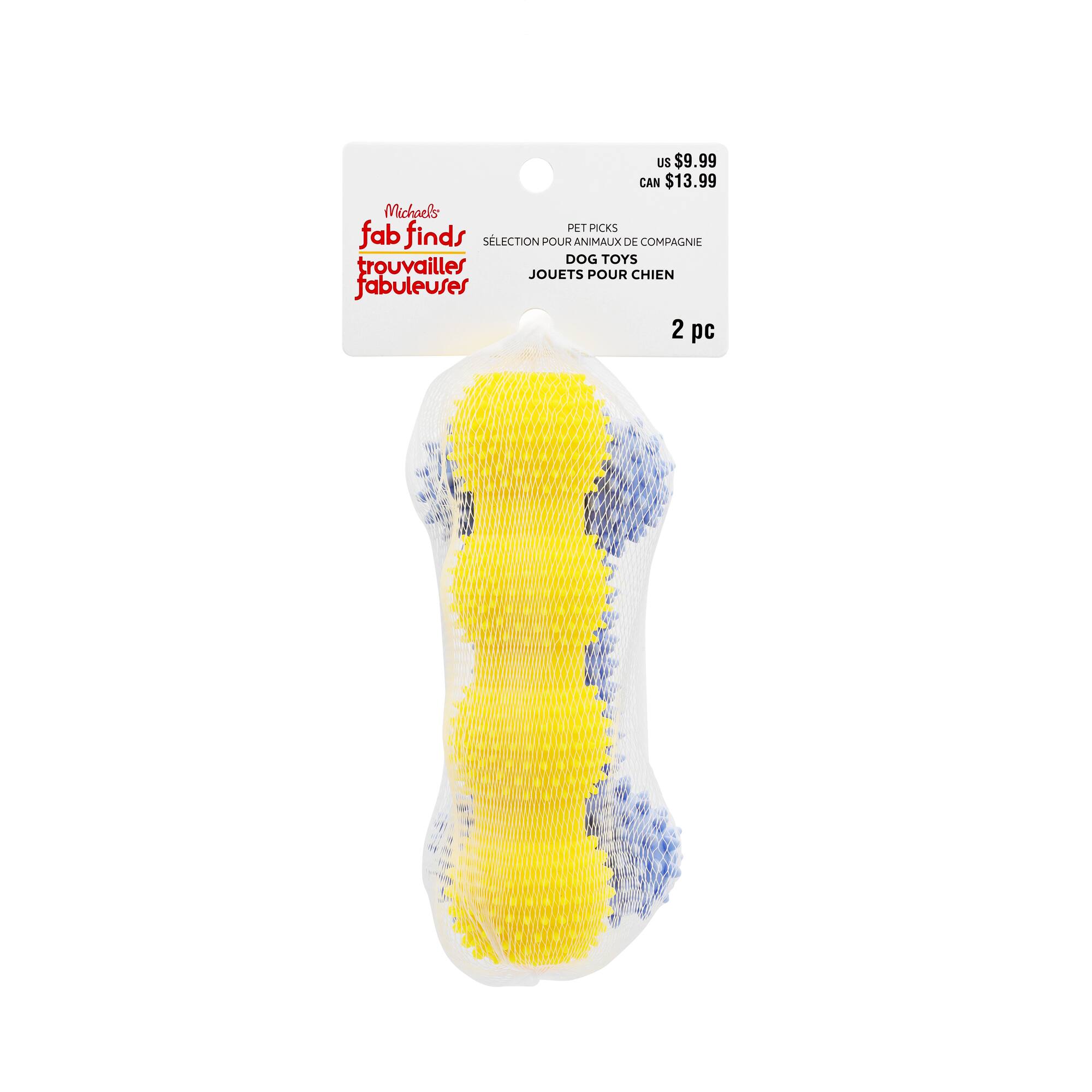 Yellow & Blue Dog Bones by Fab Finds